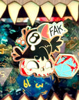 "Fak" Critical Fail ChonkCrow Pin Enamel Pin