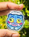Derpy Tiger “No Thoughts” Charm TealTeacup Shop