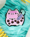 ChonkCat Boba Taro Pin Enamel Pin
