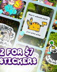 BUNDLE: 2 for $7 Stickers Sticker Bundle