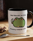"slept like sh*t" ChonkFrog Knife Mug Printify