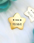 You Did It Gold Star 3-Pin Set Enamel Pin Set