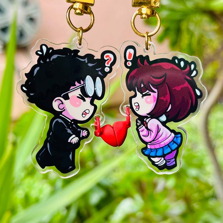 DanDaDan Accidental Kiss Charm Set Keychain