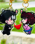 DanDaDan Accidental Kiss Charm Set Keychain