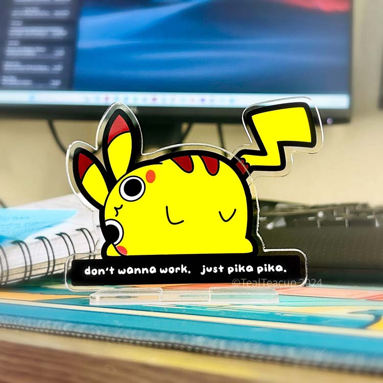 pikakeページです❤️ Pikaderp Standee - TealTeacup LLC