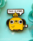 This is Fine Dog Pin Enamel Pin