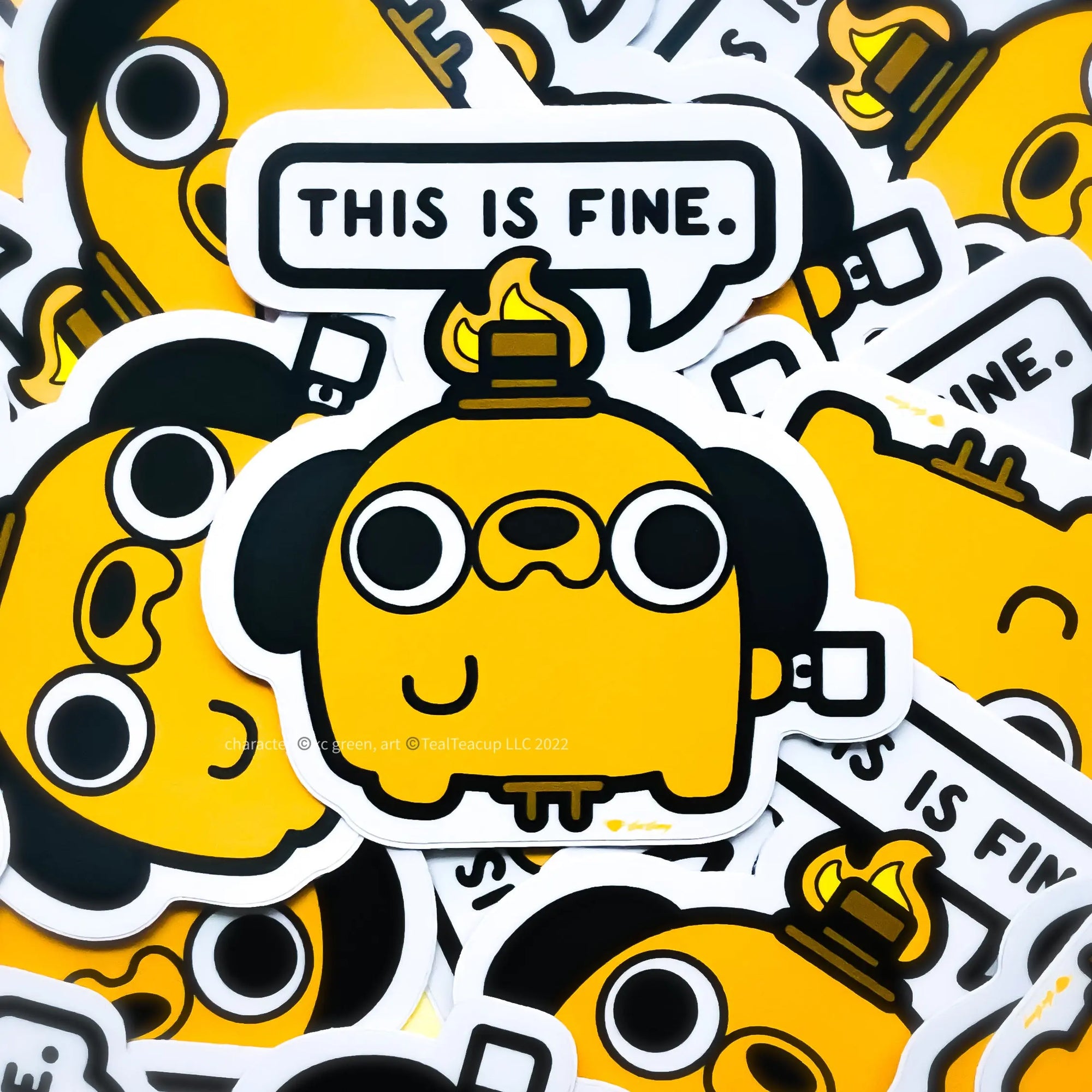 This is Fine Dog Sticker Sticker