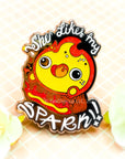 She likes my SPARK Flame (GLITTER Var.) Pin Enamel Pin