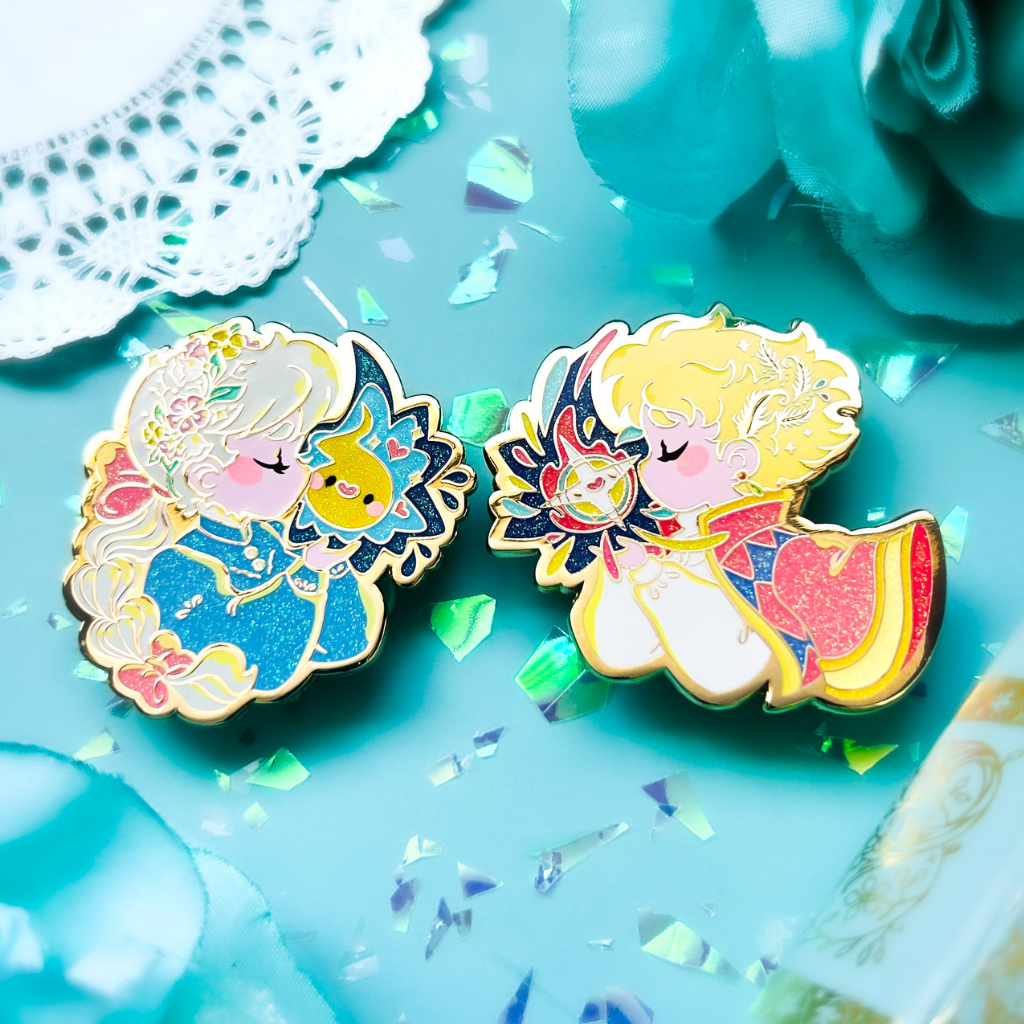 BUNDLE: Howl & Sophie Falling Heart Pins Enamel Pin