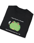“I identify as a threat..” ChonkFrog T-Shirt Printify
