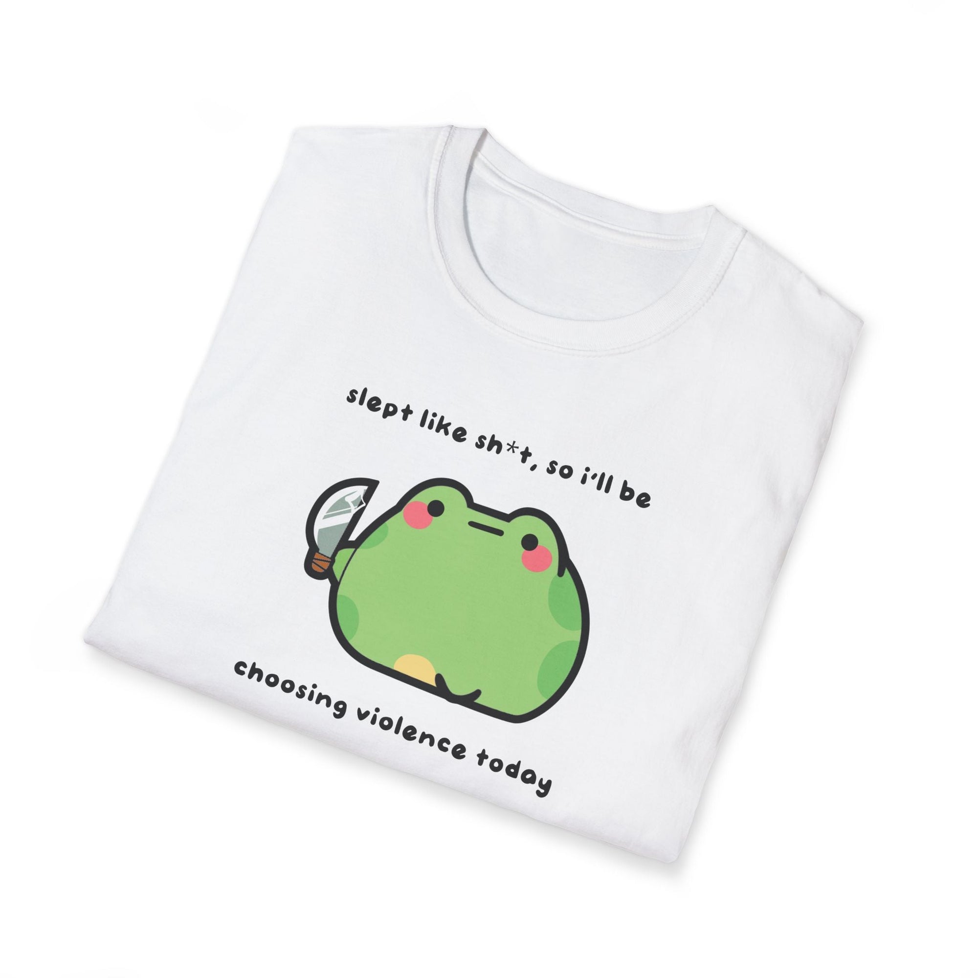 “slept like sh*t so i'll be...” ChonkFrog T-Shirt Printify