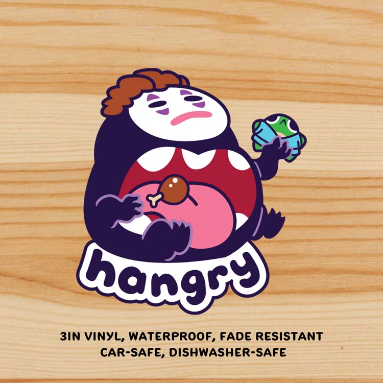 Hangry NoFace Sticker Sticker