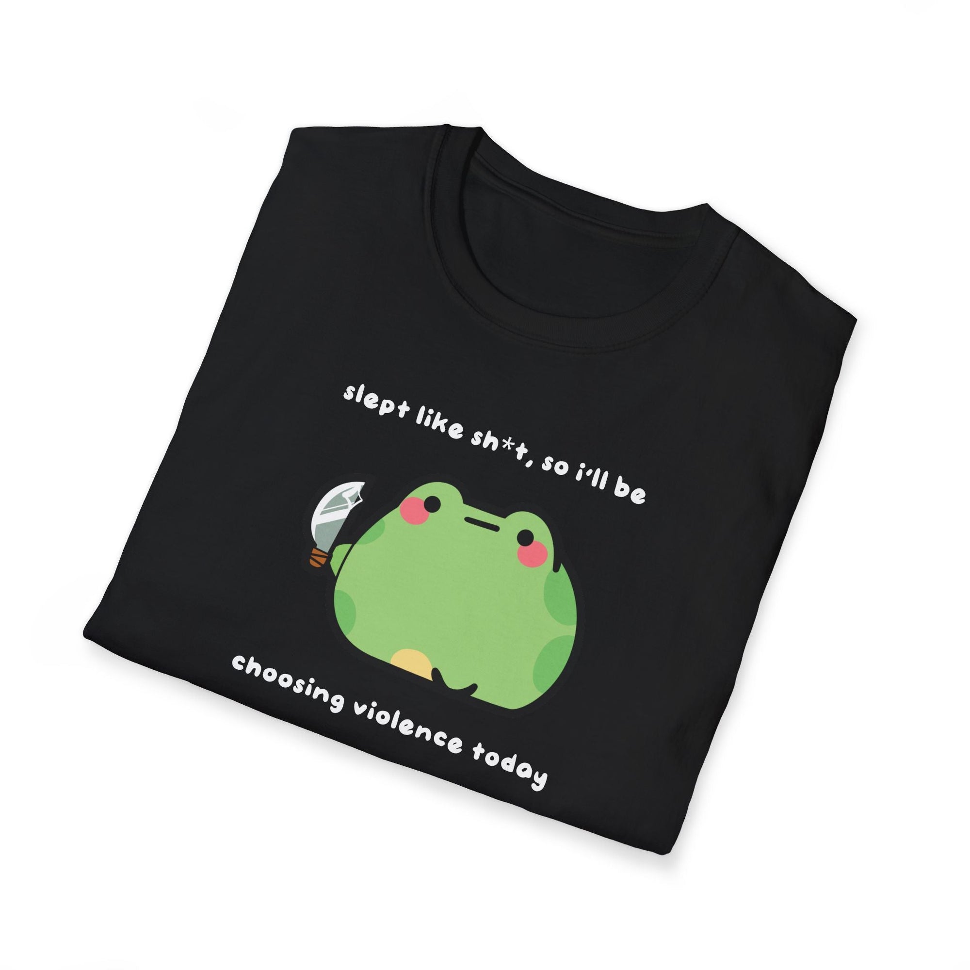 “slept like sh*t so i'll be...” ChonkFrog T-Shirt Printify