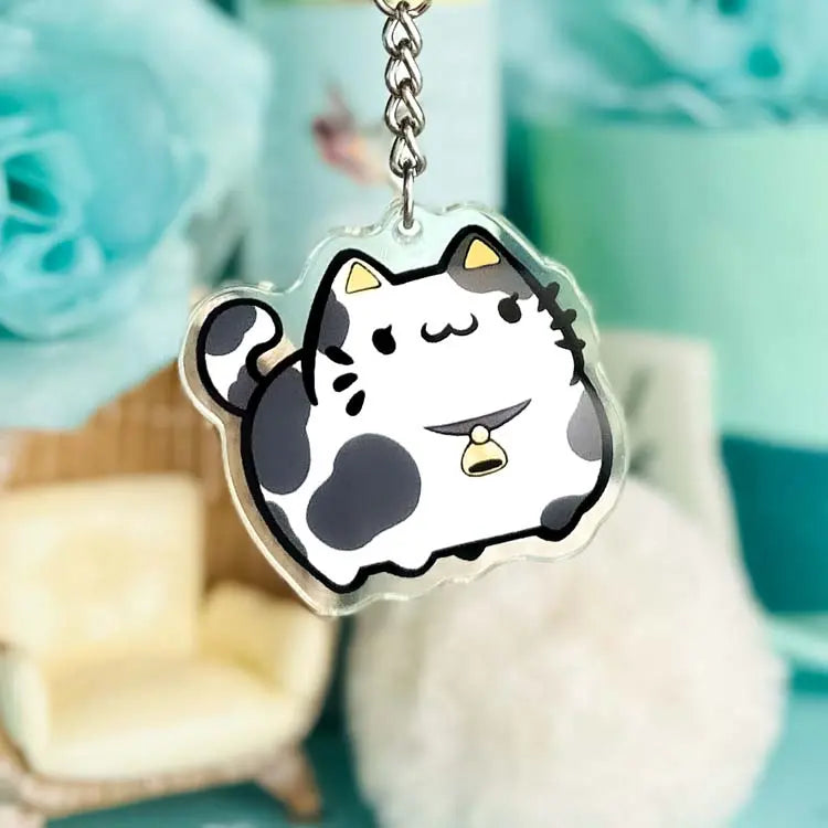 ChonkCat Cow Charm Keychain