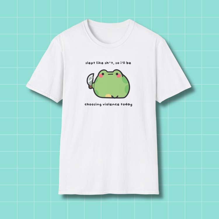 “slept like sh*t so i'll be...” ChonkFrog T-Shirt Printify
