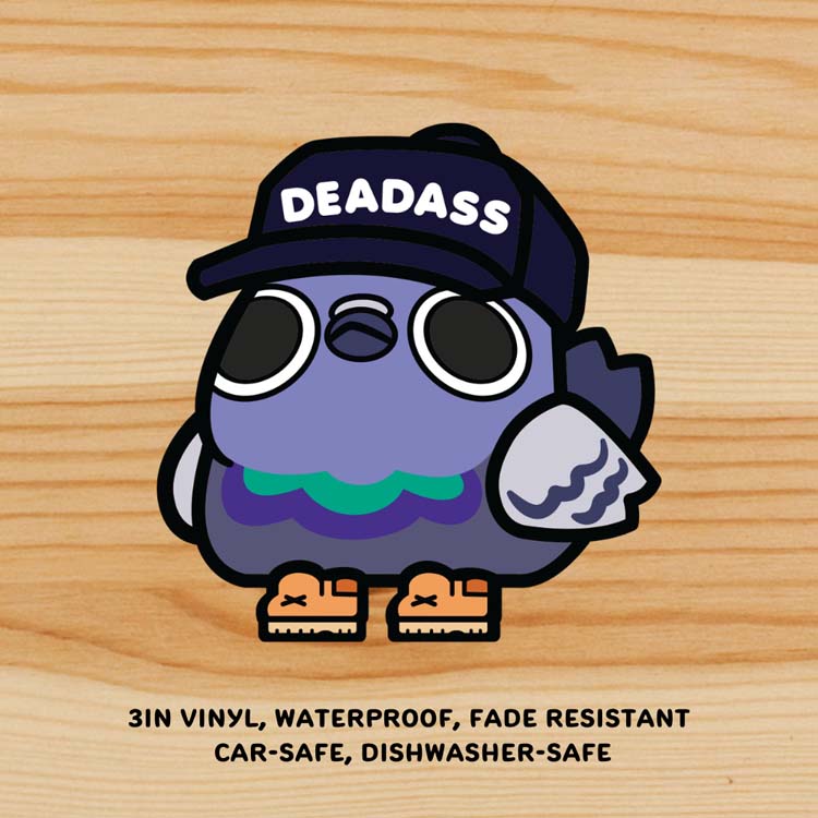 DEADASS Purple ChonkPigeon Sticker (EXCLUSIVE!!) Sticker
