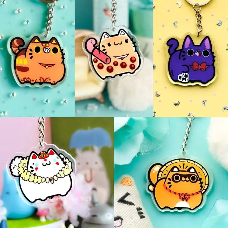 BUNDLE: 2 ChonkCat Charms Keychain