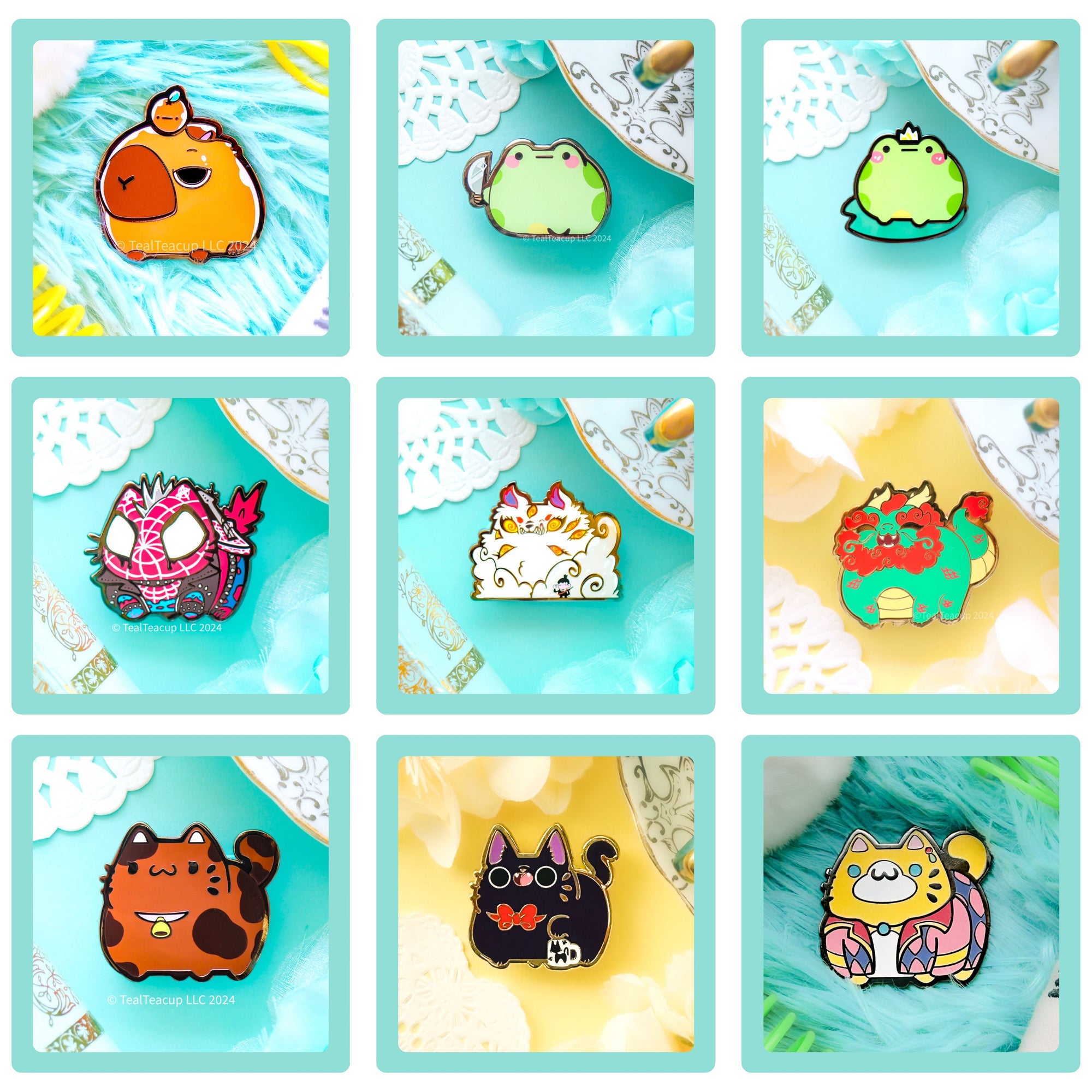 BUNDLE: 2 ChonkCat Pins Enamel Pin Set