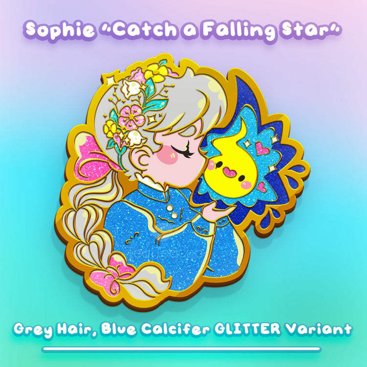 PREORDER: Grey Sophie "Catch a Falling Star" Pin (Glitter Variant) Enamel Pin