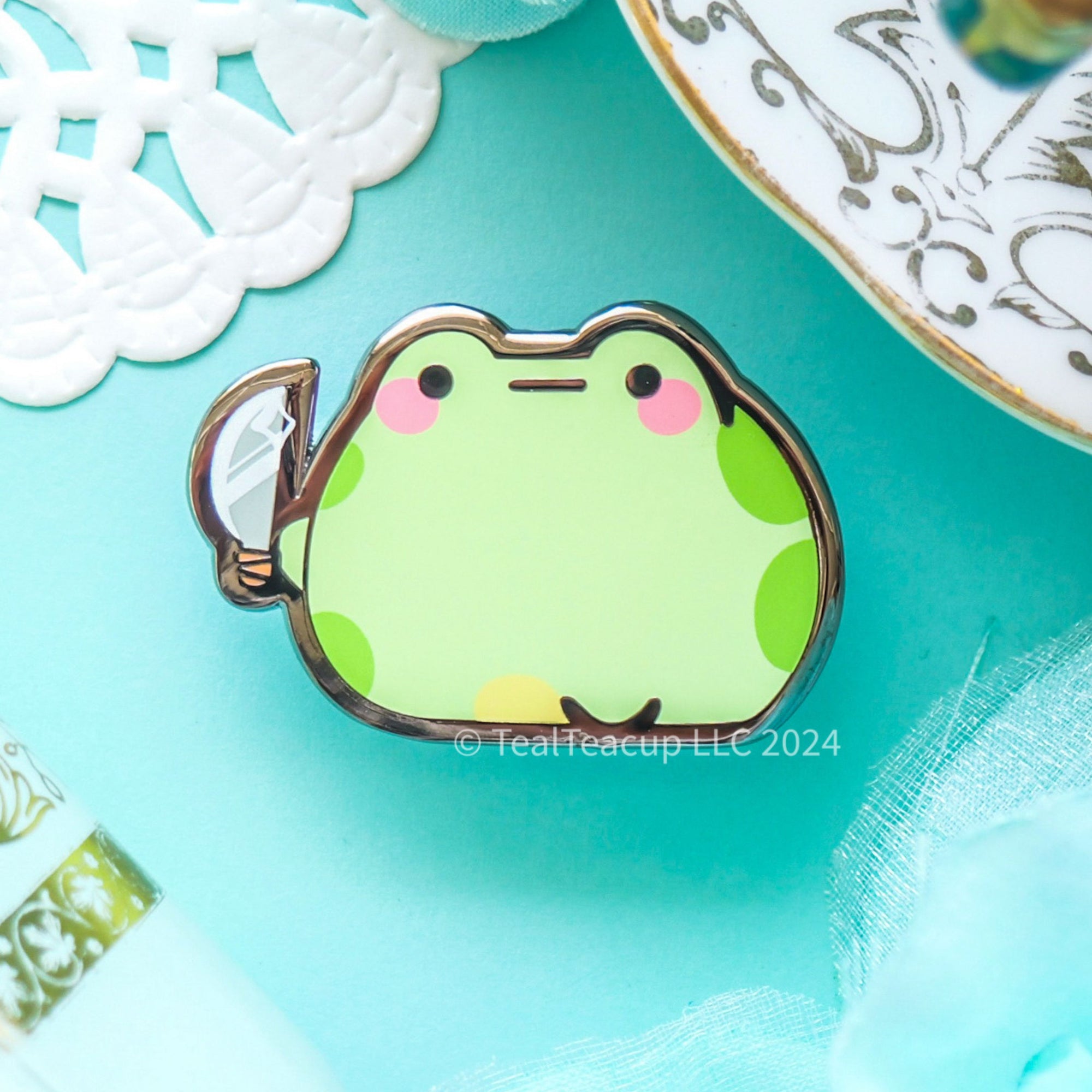 ChonkFrog Knife Pin TealTeacup LLC