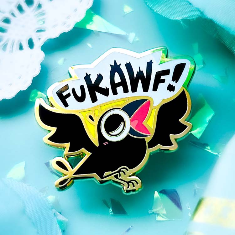 "FUKAWF" ChonkCrow Pin Enamel Pin