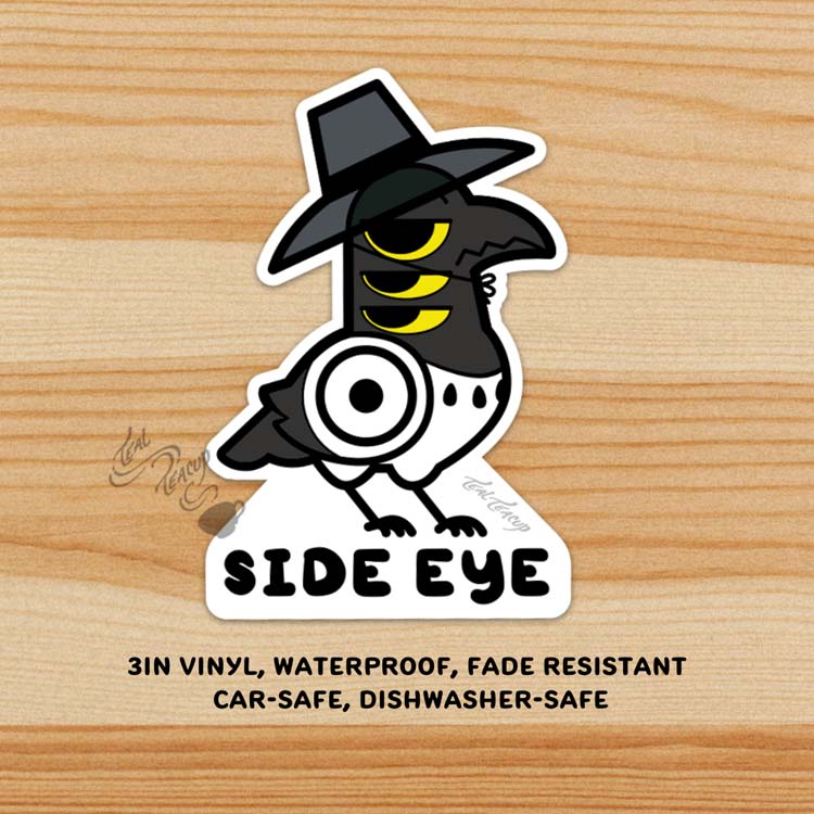Sussie Bird “Side Eye” Sticker Sticker