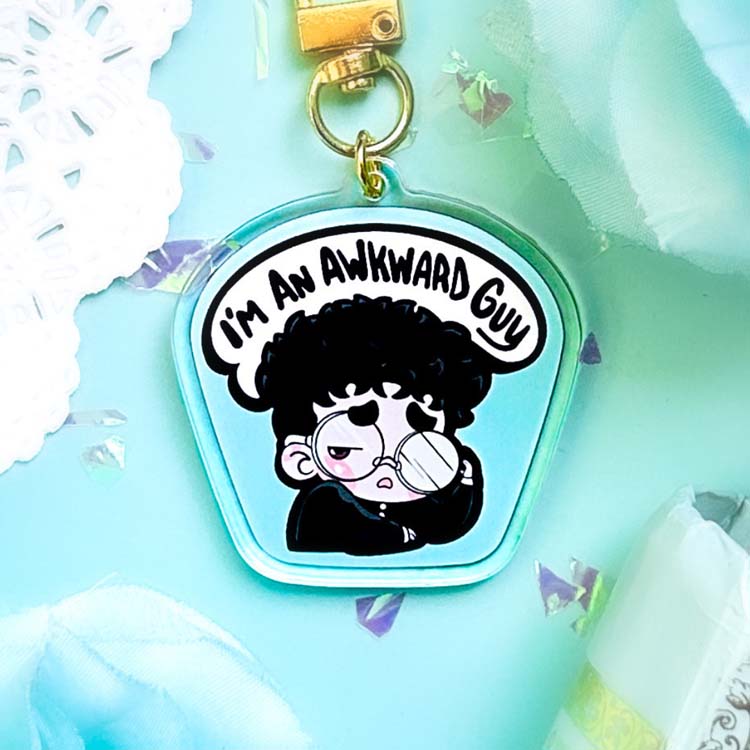 Double-Sided Okarun Charm Keychain