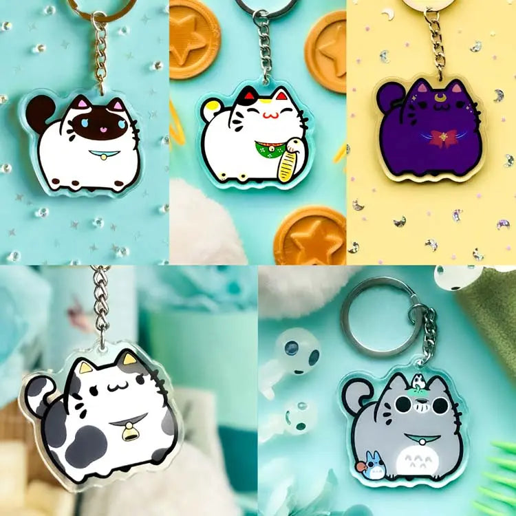 BUNDLE: 2 ChonkCat Charms Keychain