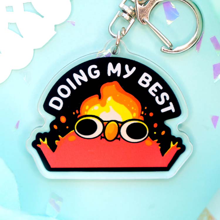 Helmo Doing My Best Charm Keychain