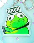 Bruh Frog Charm Keychain