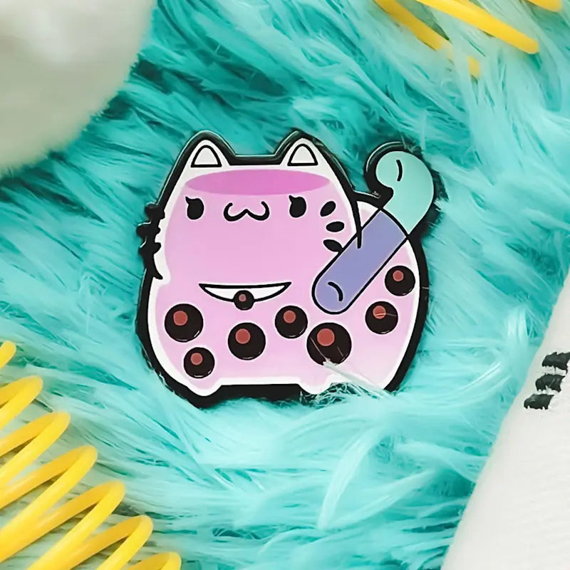 ChonkCat Boba Taro Pin Enamel Pin