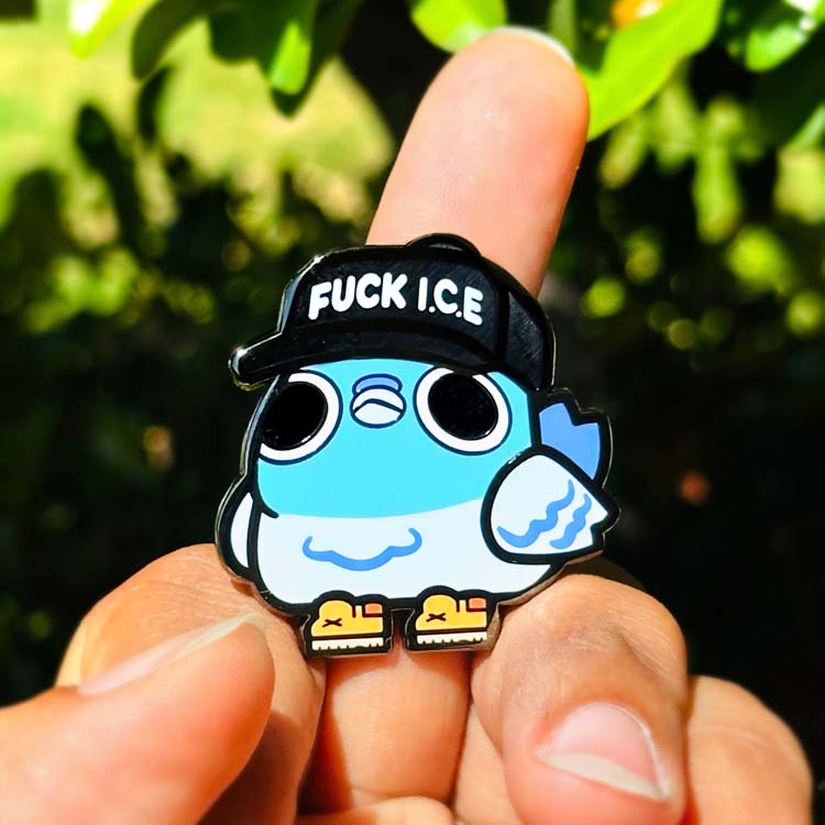 Chonk Pigeon FUK ICE Pin (CONVENTION ONLY) Enamel Pin
