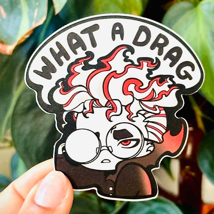 What a Drag Okarun Sticker Sticker