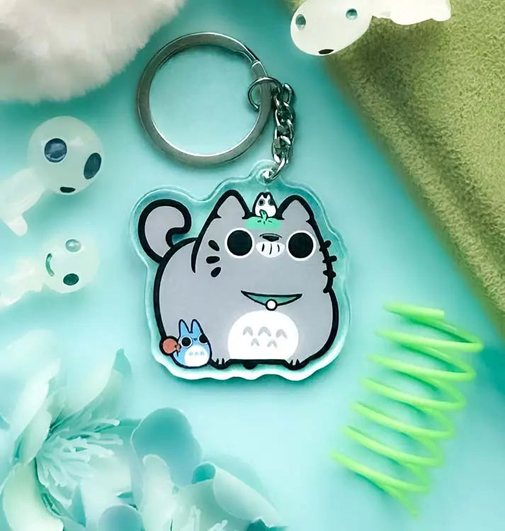 ChonkCat Forest Spirit Charm Keychain