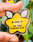 “My Last Flying Fuk” Gold Star Charm Keychain