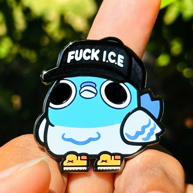 Chonk Pigeon FUK ICE Pin (CONVENTION ONLY) Enamel Pin
