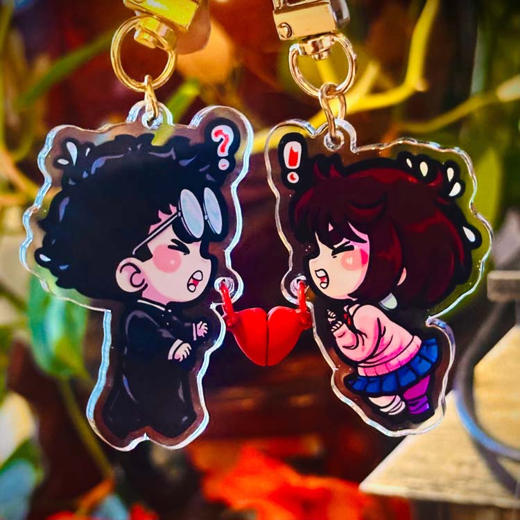 DanDaDan Accidental Kiss Charm Set Keychain