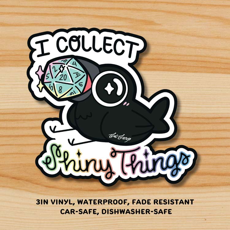 Shiny Things ChonkCrow Sticker Sticker