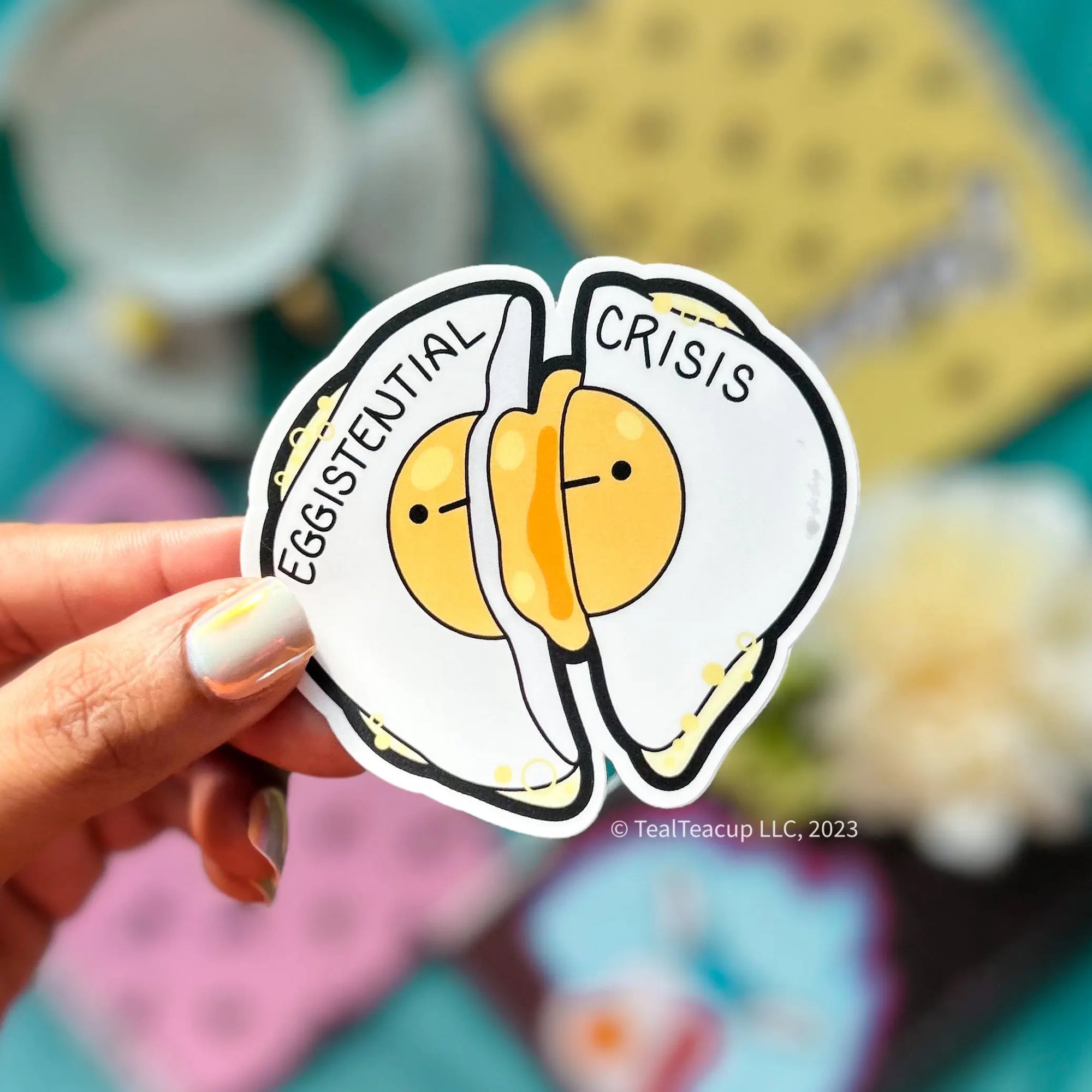 Eggistential Sticker Sticker