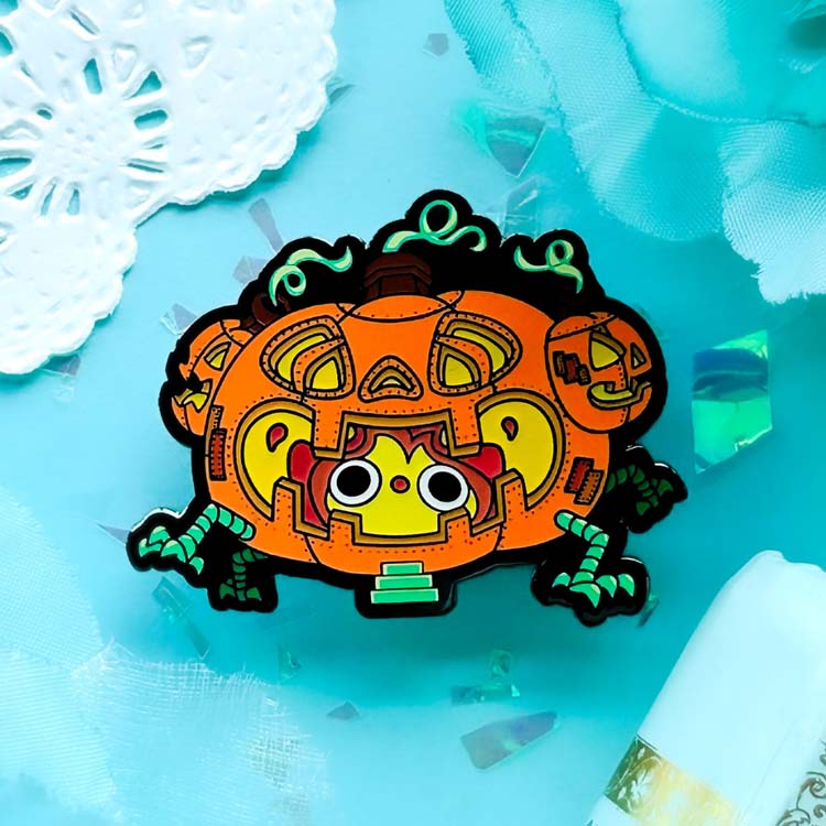 Howl's Moving Pumpkin Pin (Glow in the Dark) Enamel Pin