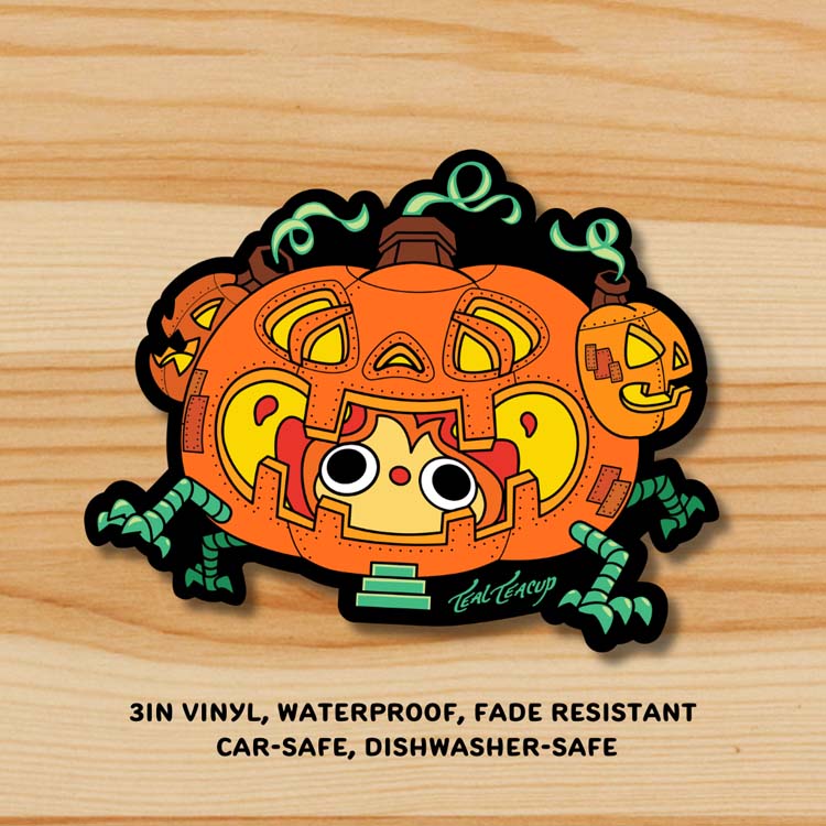 Howl's Moving Pumpkin Sticker Sticker
