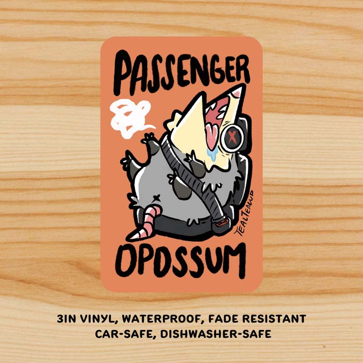 Passenger Opossum Sticker Sticker