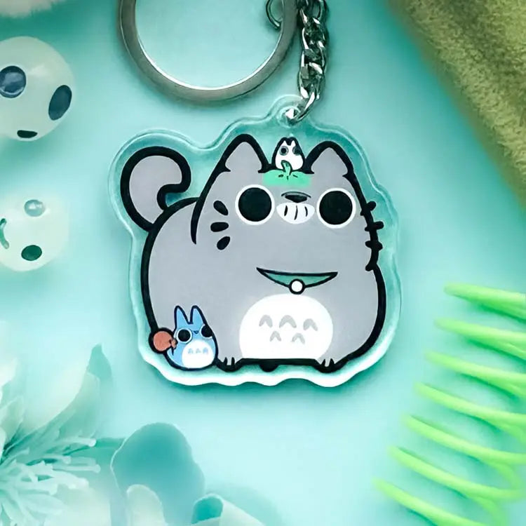 ChonkCat Forest Spirit Charm Keychain