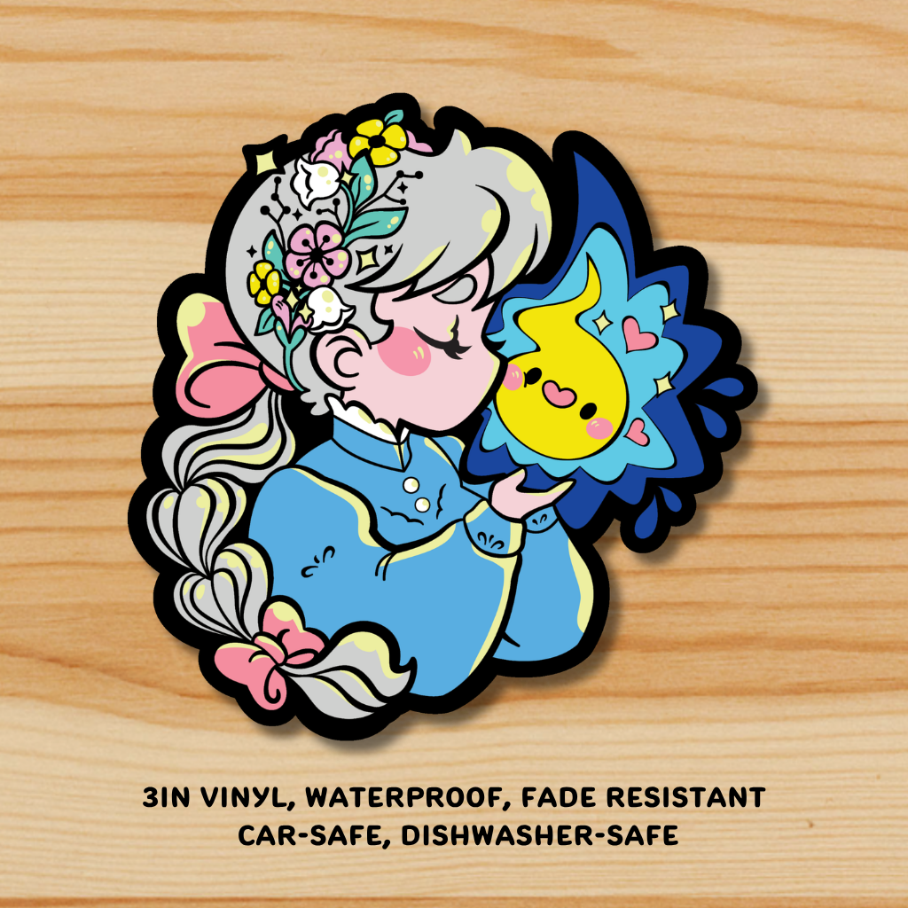 Sophie Falling Heart Sticker Sticker