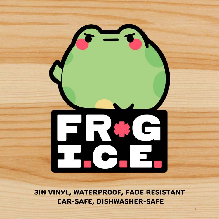 FR*G I.C.E ChonkFrog Sticker Sticker