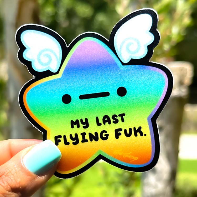 BUNDLE: “My Last Flying Fk” 2x Stickers + Decal Car Decal