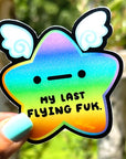 BUNDLE: “My Last Flying Fk” 2x Stickers + Decal Car Decal