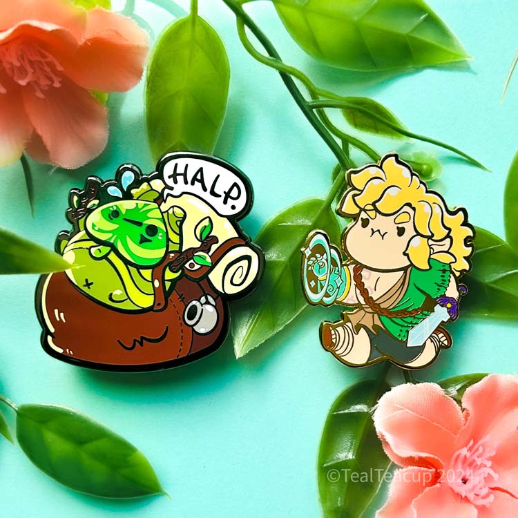 "Halp" Backpack Korok Pin Enamel Pin