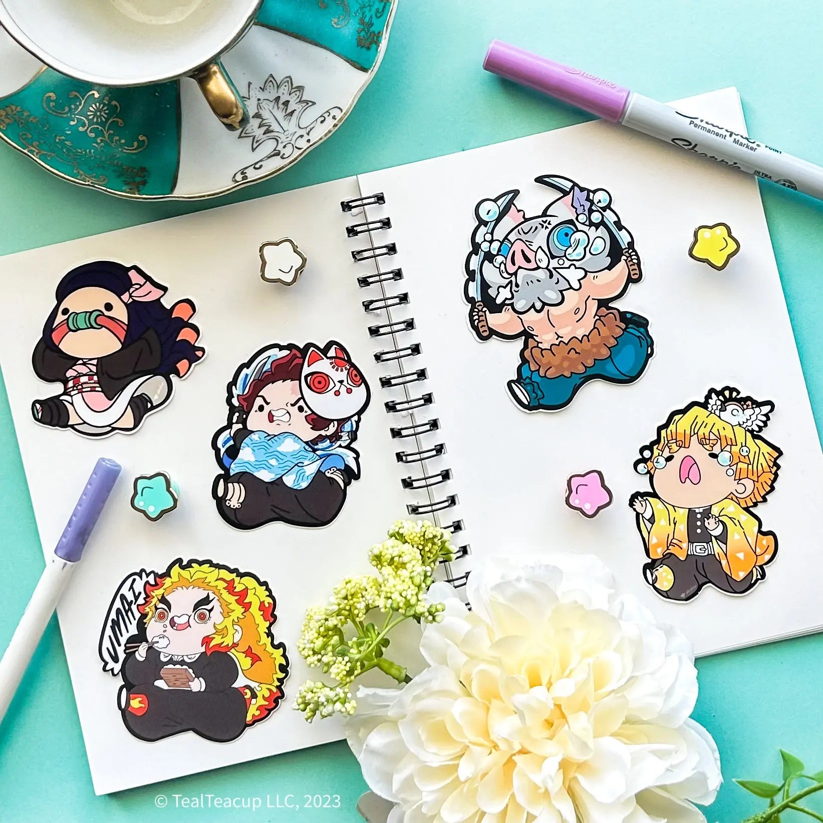BUNDLE: 5 Demon Run Stickers Sticker Bundle