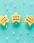 You Did It Gold Star 3-Pin Set